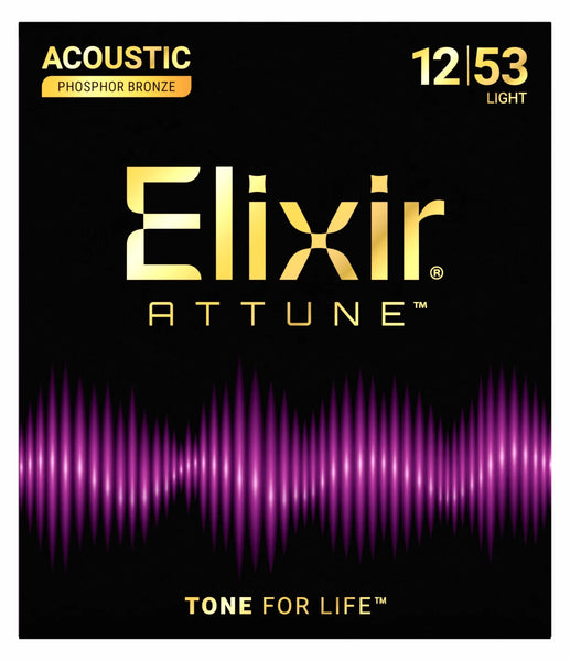 Elixir Attune Phosphor Bronze Acoustic Guitar Strings 12 - 53