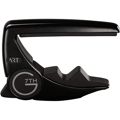G7th Black guitar capo with 'ART' and 'G7TH' for Acoustic and Electric Guitars