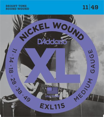 D'addario EXL 115 Nickel Electric Guitar Strings 11-49