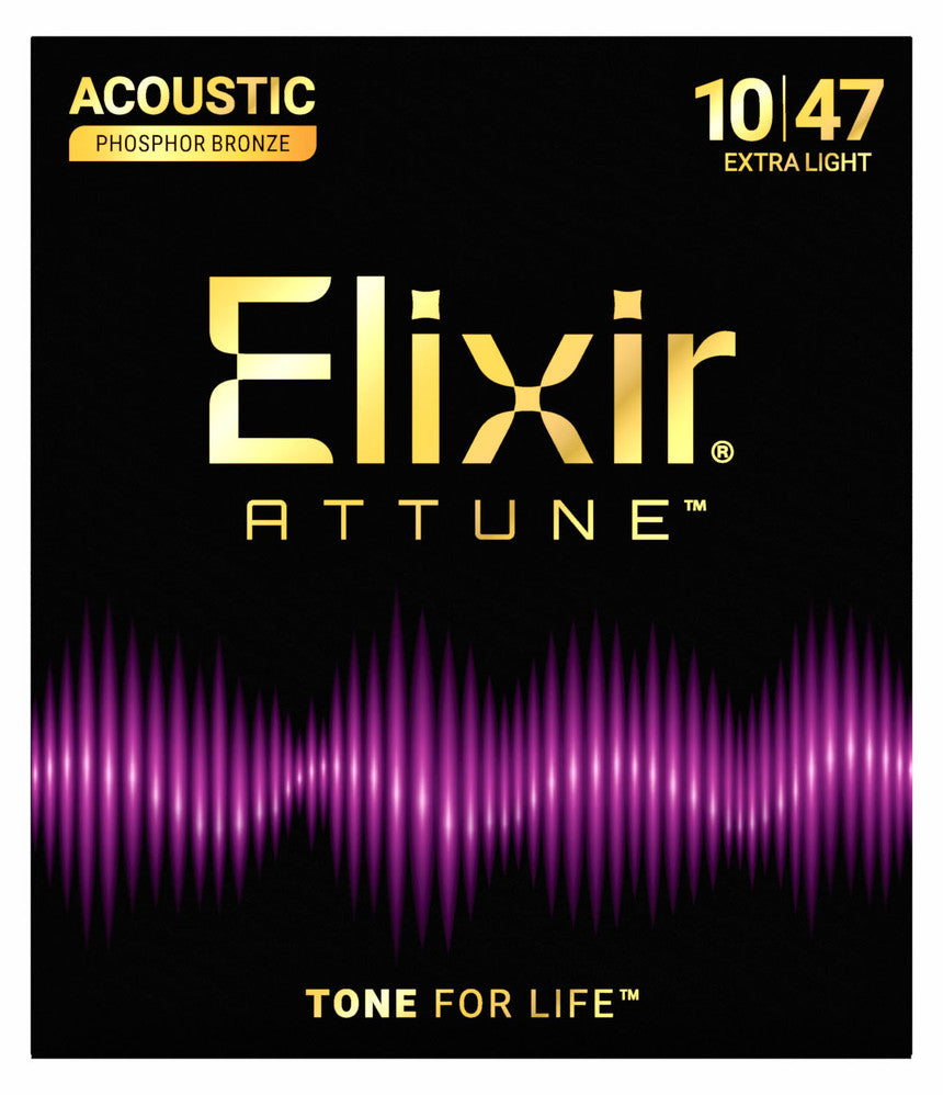 Elixir Attune Phosphor Bronze Acoustic Guitar Strings 10 - 47