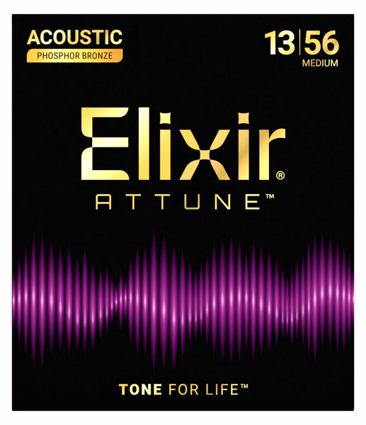 Elixir Attune Phosphor Bronze Acoustic Guitar Strings 13 - 56