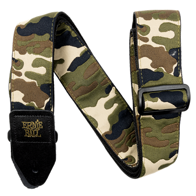 Ernie Ball Vintage Camo Guitar Strap with Leather Ends