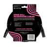 Ernie Ball microphone cable packaging with pink and black design