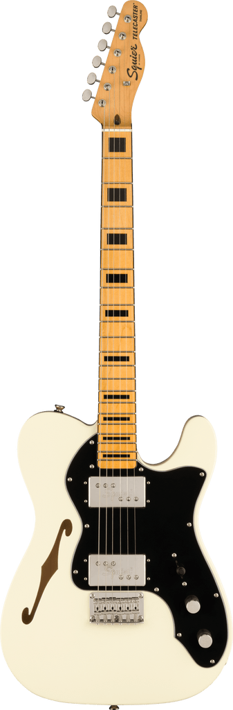 Squier Classic Vibe 70's Thinline Telecaster Guitar in White 