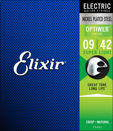 Elixir Super Light Optiweb 9-42 Electric Guitar Strings 19002