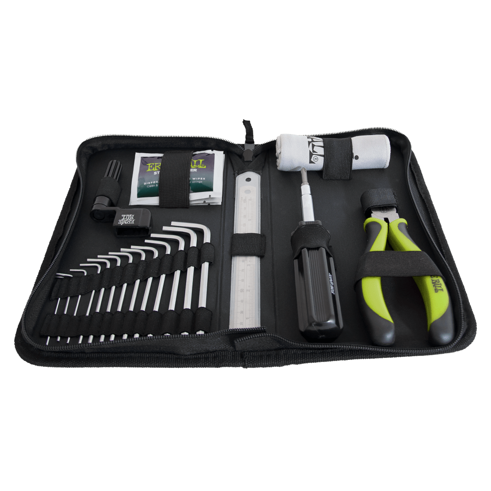 Ernie Ball Musicians Tool Kit For Guitars, Contains Screw Drivers, Hex Wrench, String Cutters,