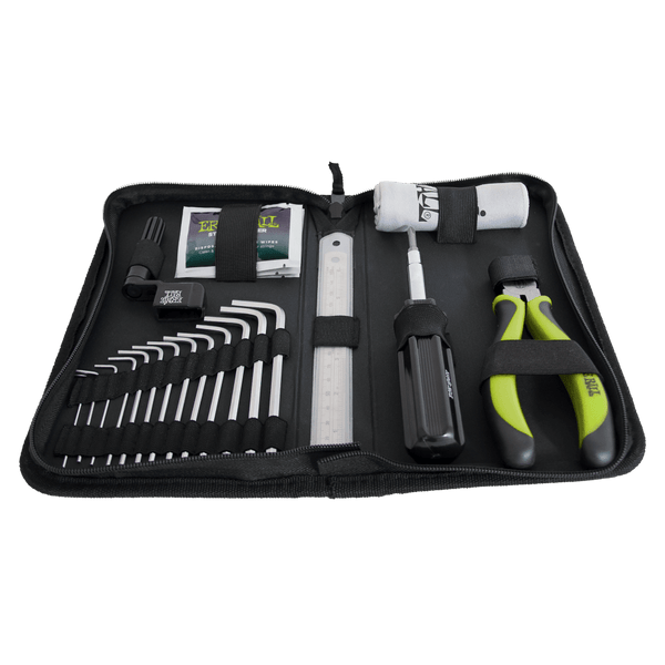 Ernie Ball Musicians Tool Kit For Guitars, Contains Screw Drivers, Hex Wrench, String Cutters,