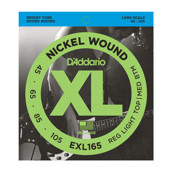 Daddario EXL165 4 String Bass Guitar Strings Nickel Wound