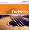 D'addario EJ15 Phosphor Bronze Acoustic Guitar Strings  10-47 extra light gauge