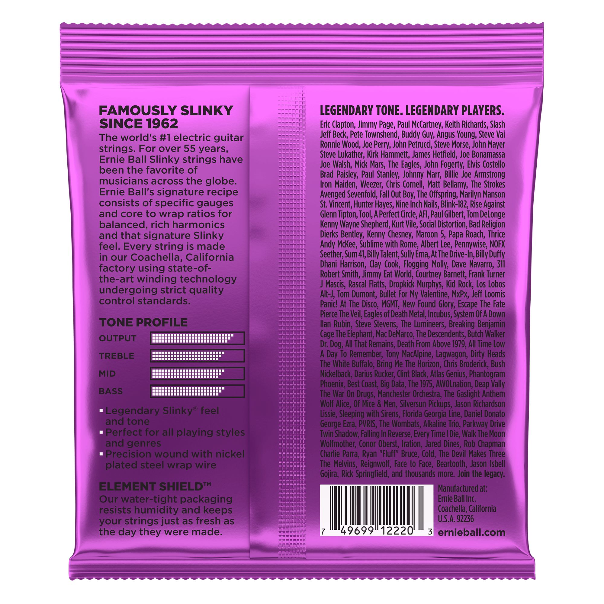 Ernie Ball Power Slinky 11-48 Electric Guitar Strings Kendall